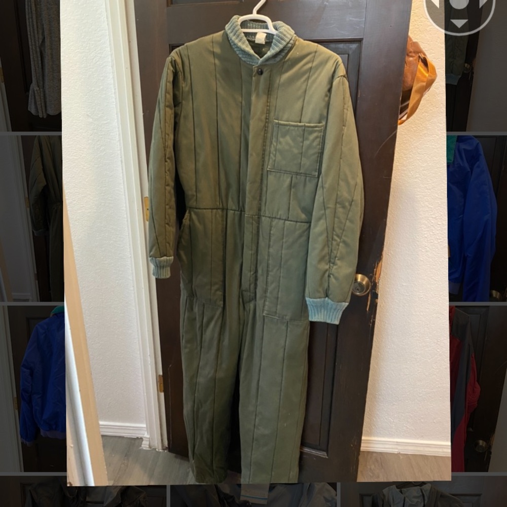 Vintage sage green skii&snow jumpsuit